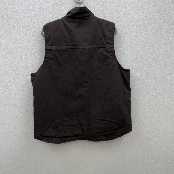 Carhartt Loose Fit Washed Duck Sherpa Lined Mock Neck Vest 104277 DKB Mens Large - Picture 8 of 10